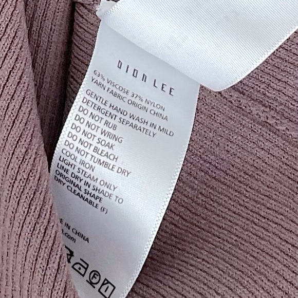 Dion Lee Womens Shadow Rib Knit V-Neck Midi Dress Mauve Size 8 $1150 - Picture 4 of 4